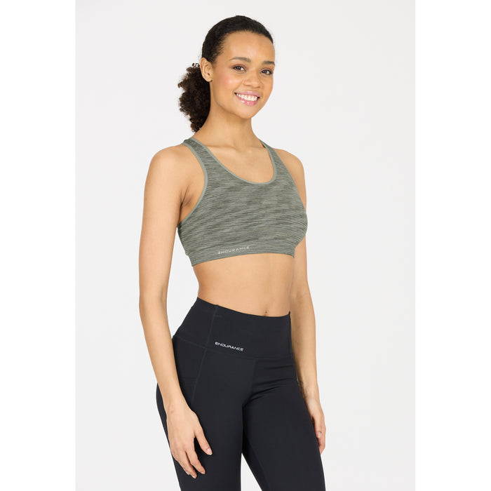 ENDURANCE Crina W Seamless Melange Sports Bra Sports Bra 3120 Shadow