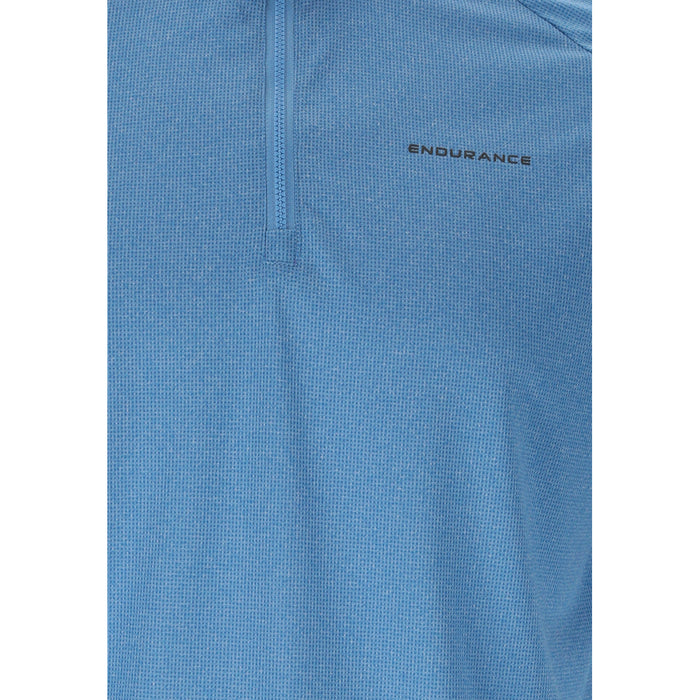 ENDURANCE Crow M Melange Cycling/MTB SS Shirt Cycling Shirt 2199 Vallarta Blue