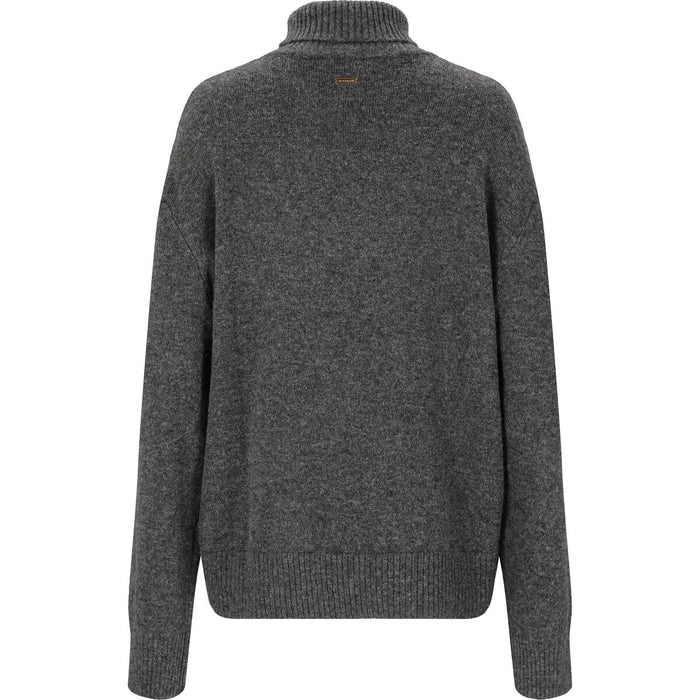 ATHLECIA Daviana W Knitted High Neck Sweatshirt 1011 Dark Grey Melange