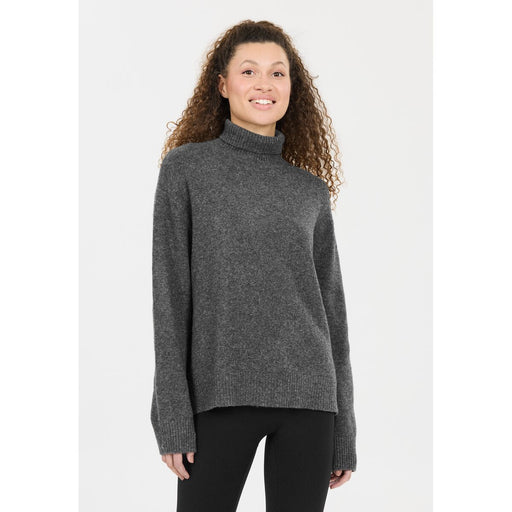 ATHLECIA Daviana W Knitted High Neck Sweatshirt 1011 Dark Grey Melange
