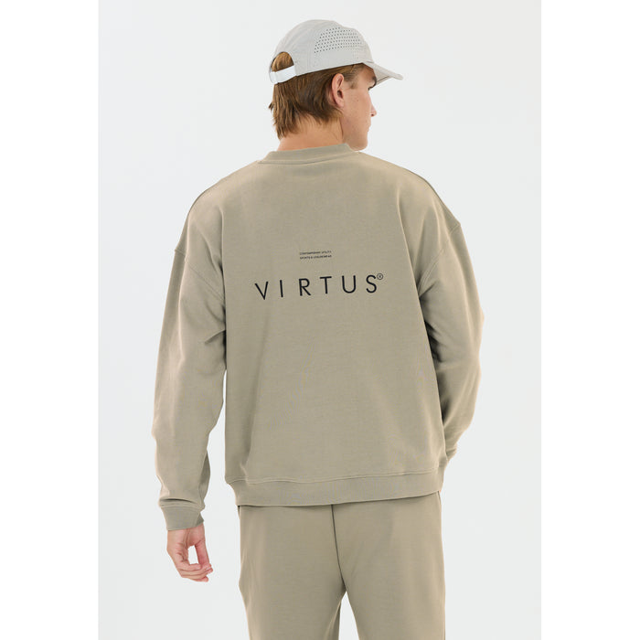 VIRTUS Dela M Graphic Crew Neck Sweatshirt 3250 Dried sage