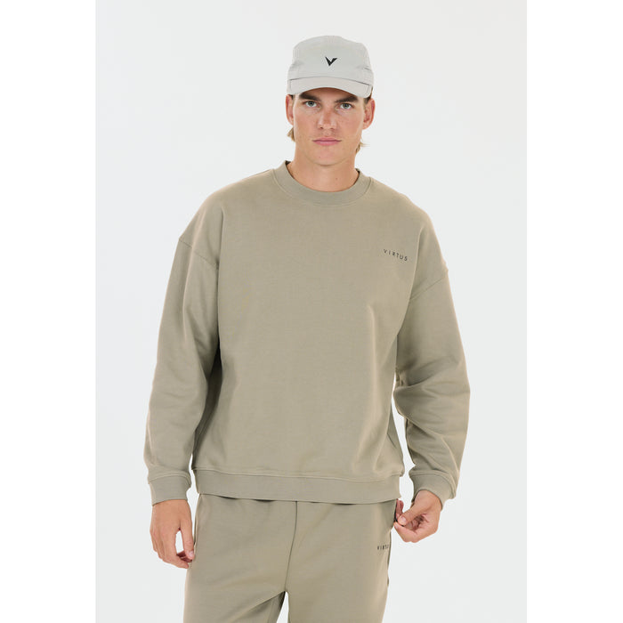 VIRTUS Dela M Graphic Crew Neck Sweatshirt 3250 Dried sage