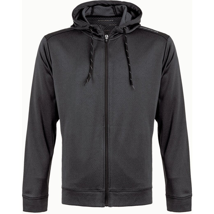 ENDURANCE Dereff M Full Zip Hoody Sweatshirt 1111 Black Melange
