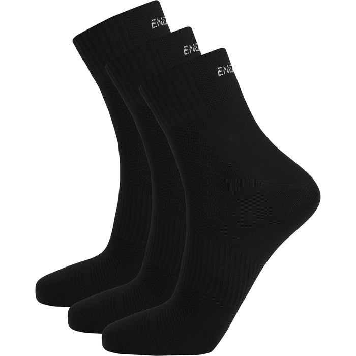 ENDURANCE Dingwall Quarter Performance Socks 3-Pack Socks 1001 Black