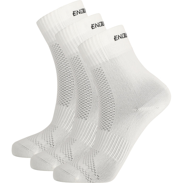 ENDURANCE Dingwall Quarter Performance Socks 3-Pack Socks 1002 White
