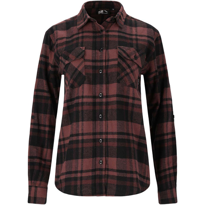 WHISTLER Dodo W Checked Flannel Shirt Shirt 4241 Fudge