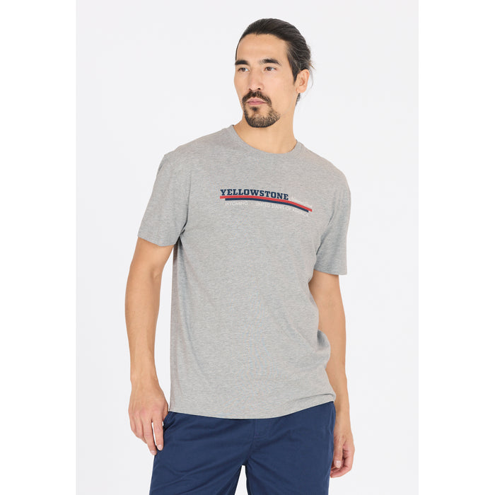CRUZ Doney M Printed S/S T-Shirt T-shirt 1005 Light Grey Melange