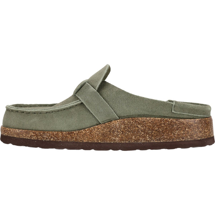 CRUZ Emilian W Leather Cork MOC Sandal 3011 Deep Lichen Green