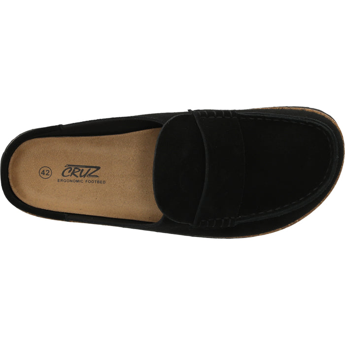 CRUZ Emilio M Leather Cork MOC Sandal 1001 Black