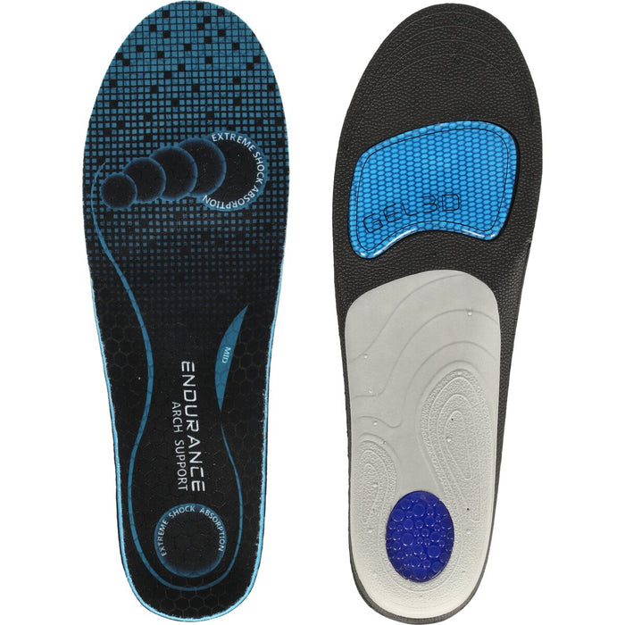 ENDURANCE Endurance Anti-Slip Arch Support Medium In-Sole 1001 Black