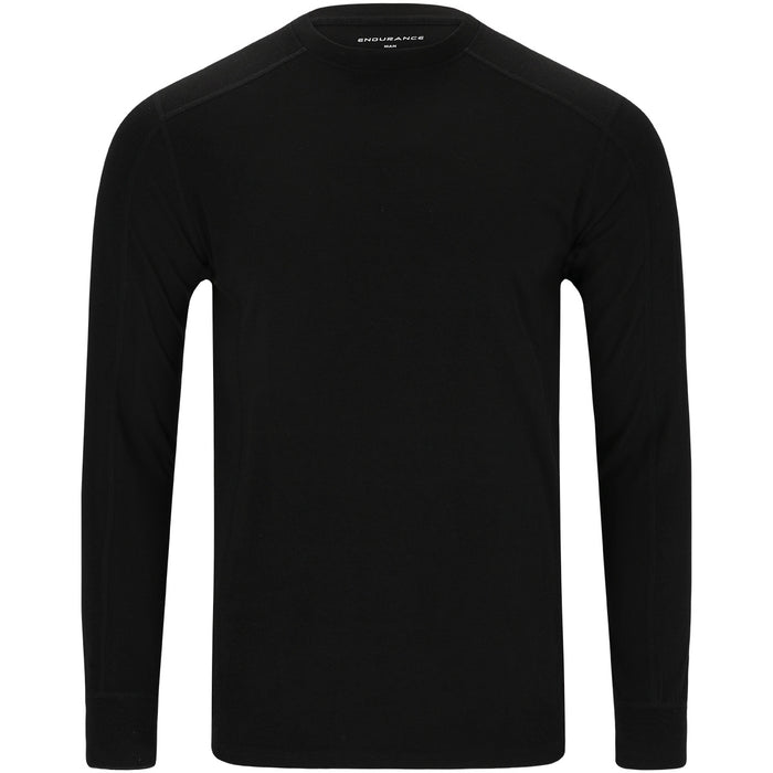 ENDURANCE Ethow M Alpaca Crew Neck L/S Tee Midlayer 1001 Black