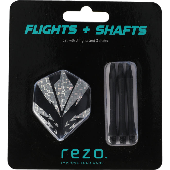 REZO Flights and Nylon Shafts Set Accessories 1001 Black