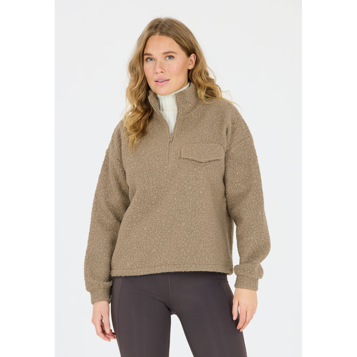 ATHLECIA Florrie W Sherpa Half zip Sweatshirt 3040 Fallen Rock