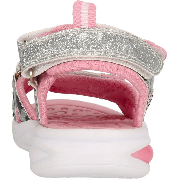 ZIGZAG Flouer Kids Sandal W/lights Sandal 4319 Silver Pink