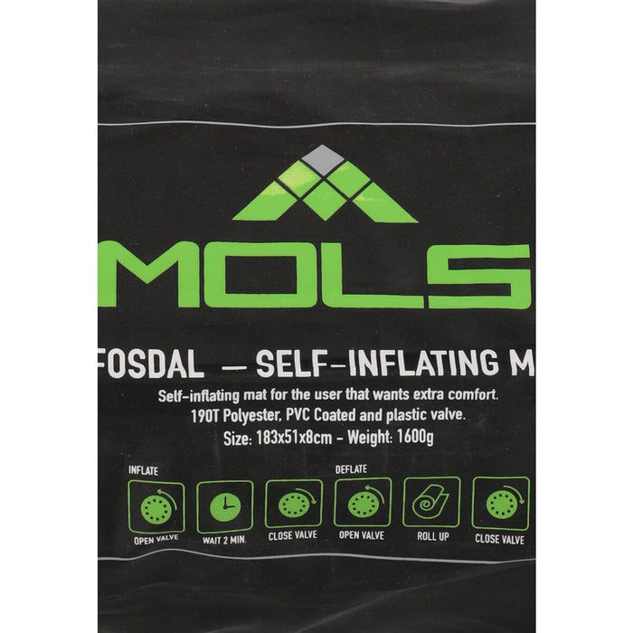 MOLS! Fosdal Self-Inflating Matt Inflating mattress 1001 Black