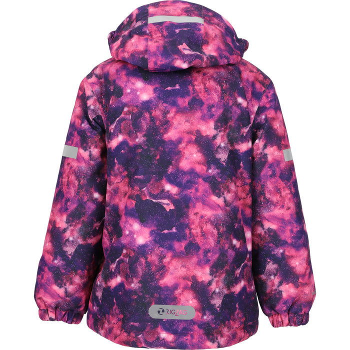 ZIGZAG Funzone Printed Ski Jacket W-PRO 10000 Jacket 4078 Dark Purple