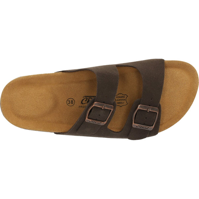 CRUZ Gaze W Leather Chunky Cork Sandal Sandal 5045 Chocolate Brown