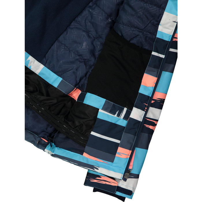 CMP Girl Jacket Snaps Hood Jacket 03ZU Topazio-Bianco-Lotus