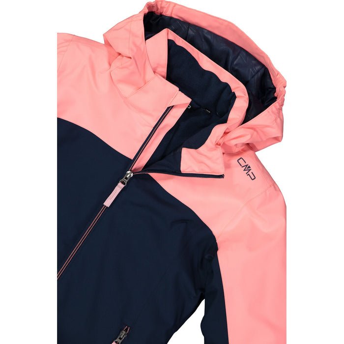 CMP Girl Jacket Snaps Hood Jacket 28NU BLUE INK-LOTUS