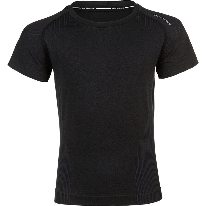 ENDURANCE Halen Jr. Seamless S/S Tee T-shirt 1011 Dark Grey Melange