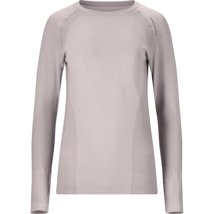 ENDURANCE Halen W Seamless L/S Tee T-shirt 1284 Lilac Gray