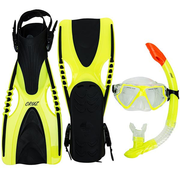 CRUZ! Hani Faru Sr. Diving Set - 3 Pcs. Swimming equipment 1001 Black