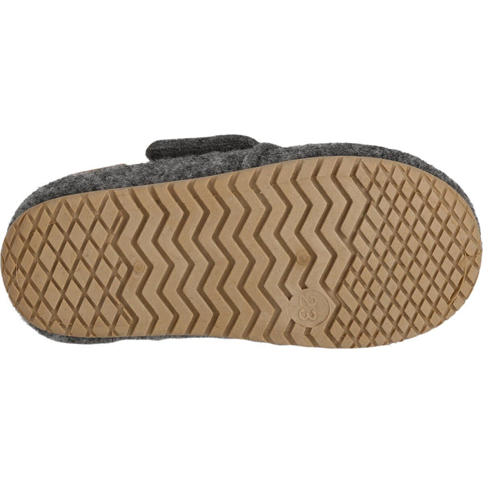 MOLS Heiris Kids Felt Slipper Shoes 1011 Dark Grey Melange