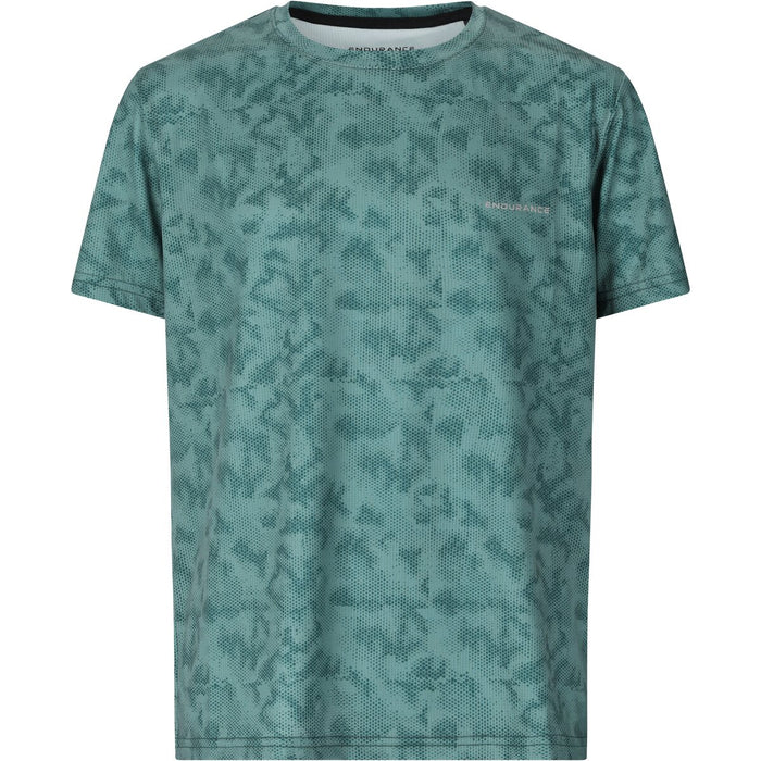 ENDURANCE Heloopa Jr. Print S/S Tee T-shirt P3891 Green Pixels