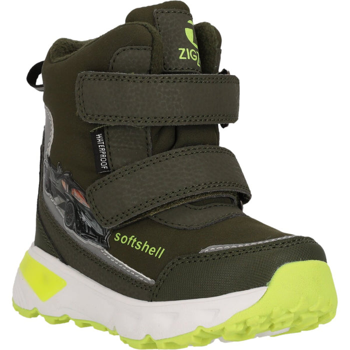 ZIGZAG Hidol Kids Boot w/Lights WP Boots 3038 Olive Night