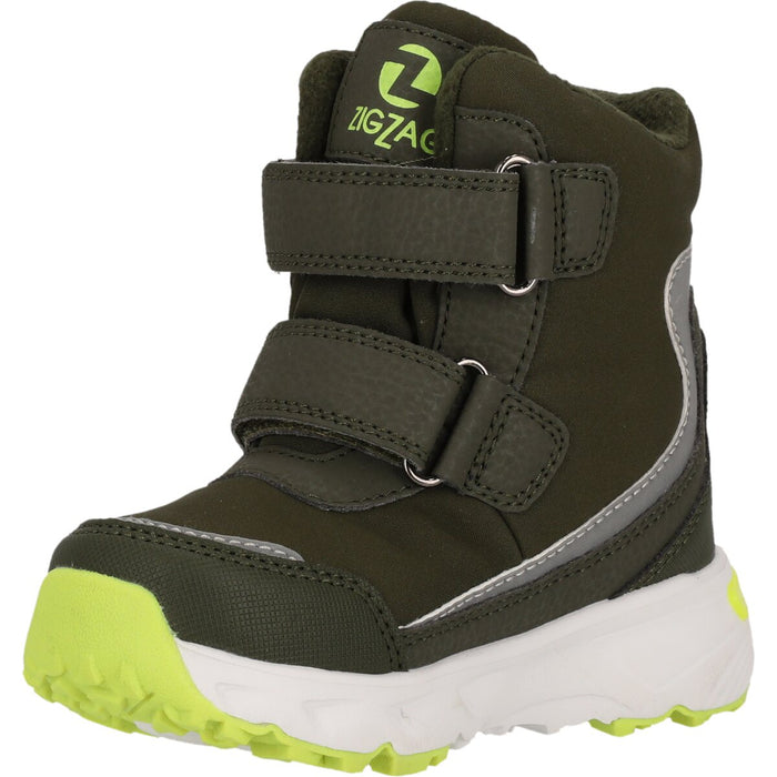 ZIGZAG Hidol Kids Boot w/Lights WP Boots 3038 Olive Night