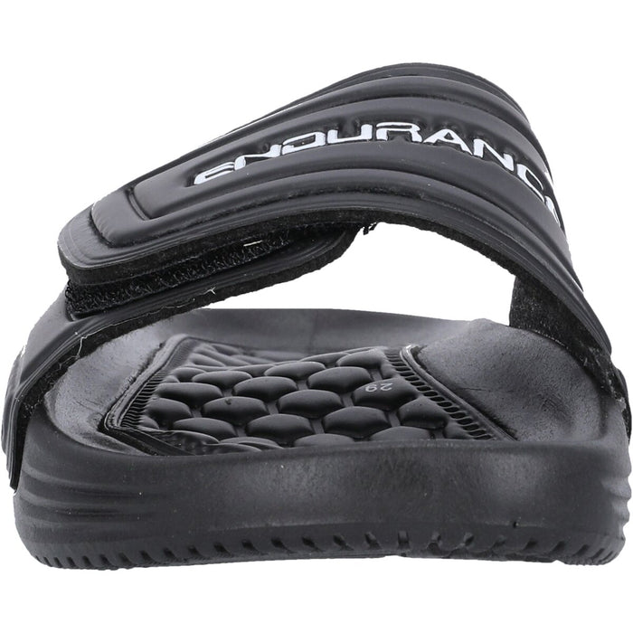 ENDURANCE Hildale Kids Slipper W/Velcro Sandal 1001 Black