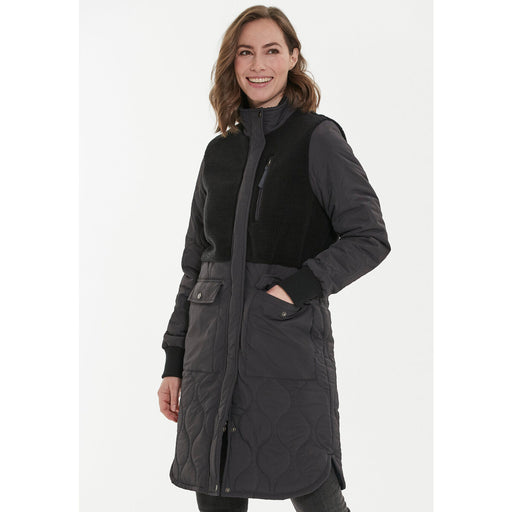 WEATHER REPORT Hollie W Long Quilted Jacket Jacket 1016 Phantom
