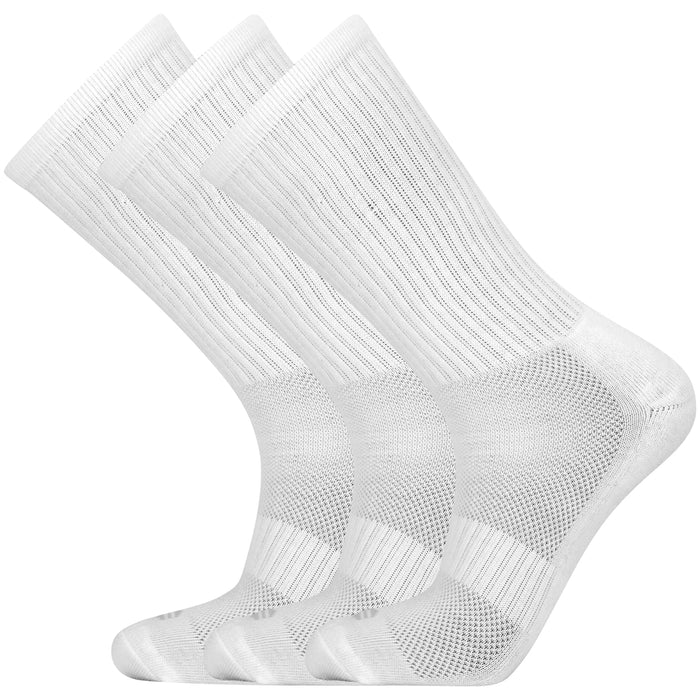 ENDURANCE Hoope Crew Socks 3-Pack Socks 1002A White