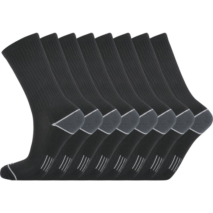 ENDURANCE Hoope Crew Socks 8-Pack Socks 1001 Black