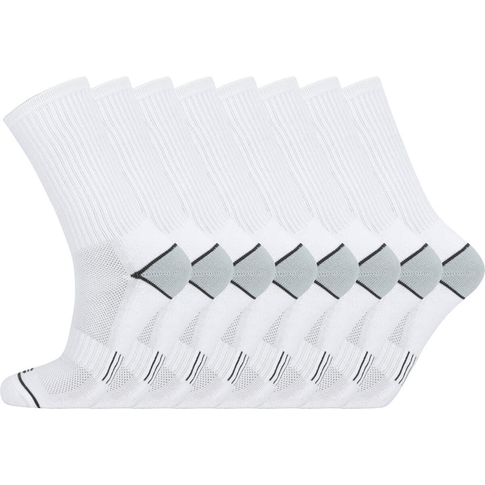 ENDURANCE Hoope Crew Socks 8-Pack Socks 1002 White