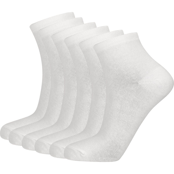 ENDURANCE Ibi Quarter Socks 6-Pack Socks 1002 White