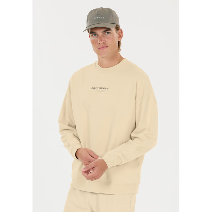 VIRTUS Idan M Crew Neck Sweatshirt 1310 Almond Milk