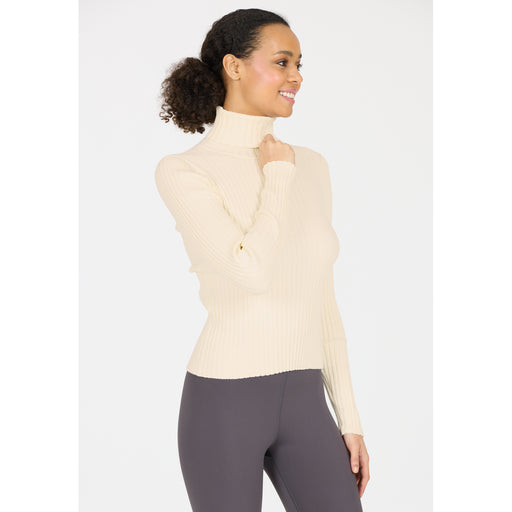 ATHLECIA Jelina W Ribbed Turtleneck Midlayer 1145 Whisper White