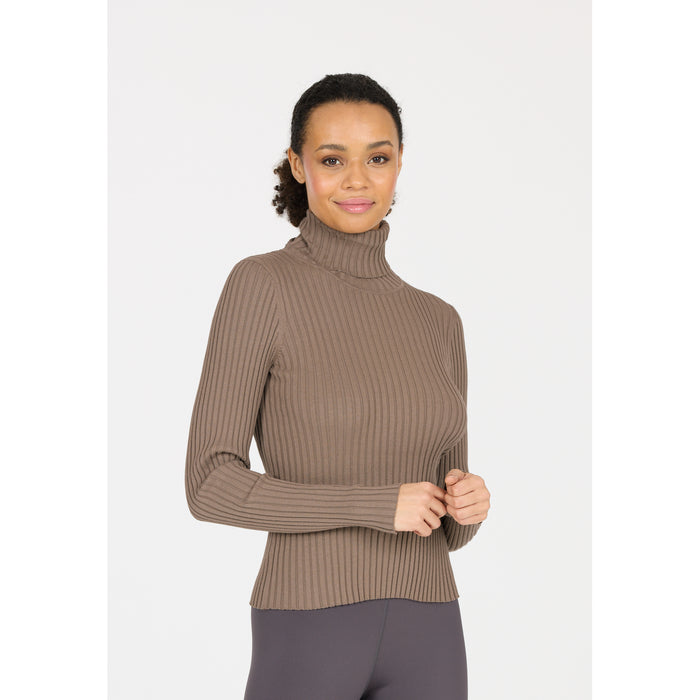 ATHLECIA Jelina W Ribbed Turtleneck Midlayer 3040 Fallen Rock