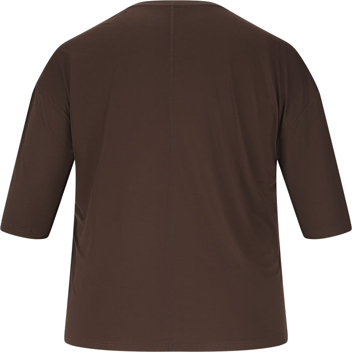 Q SPORTSWEAR Jenirei W Soft Touch 3/4 Tee T-shirt 1294 Chocolate Torte