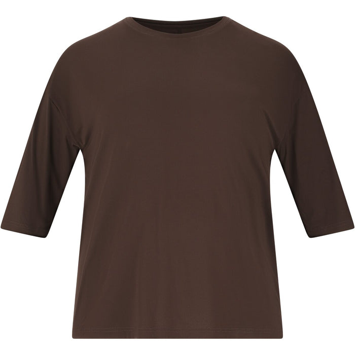 Q SPORTSWEAR Jenirei W Soft Touch 3/4 Tee T-shirt 1294 Chocolate Torte