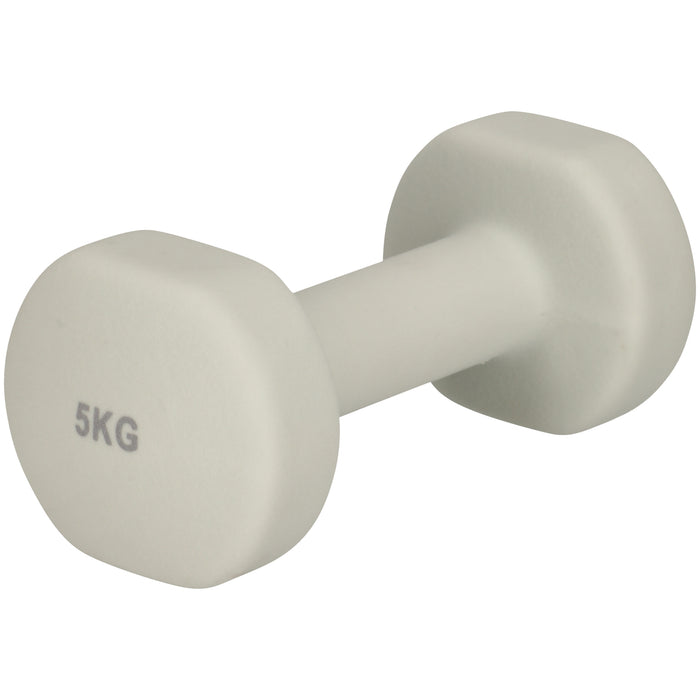 ATHLECIA Jessey Neoprene Dumbbell 5KG Fitness equipment 1207 Vaporous Gray