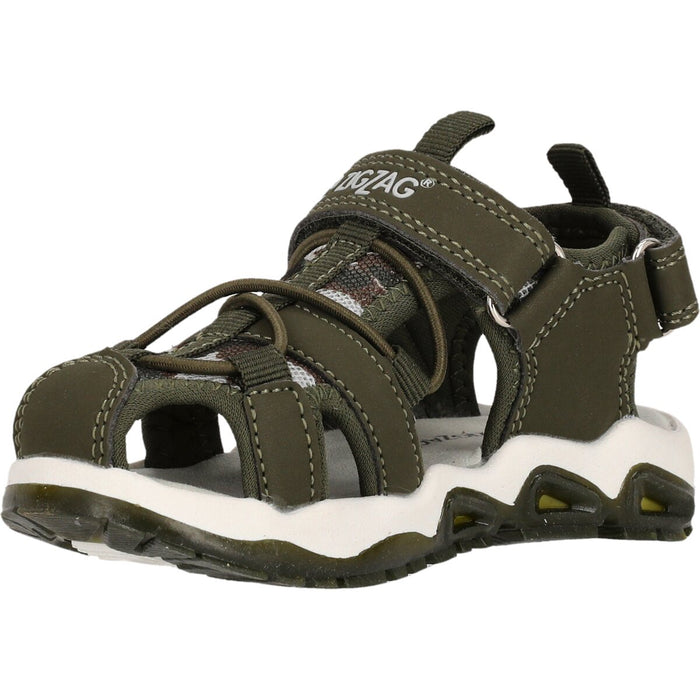 ZIGZAG Jugoe Kids Closed Sandal W/Lights Sandal 3038 Olive Night
