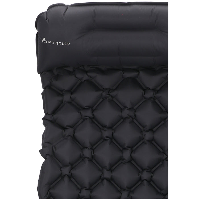 WHISTLER Kadenwood Inflatable Sleeping Pad w/ Pillow Inflating mattress 1001 Black