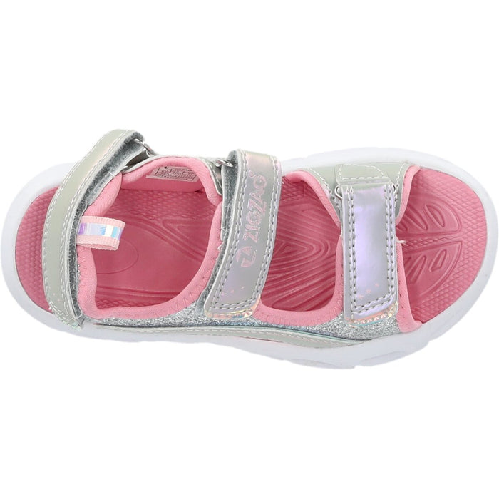 ZIGZAG Kaptasia Kids Sandal W/Lights Sandal 1015 Silver