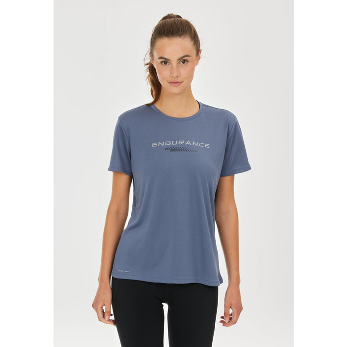 ENDURANCE Keiling W Logo S/S Tee T-shirt 2177 Serenity Blue