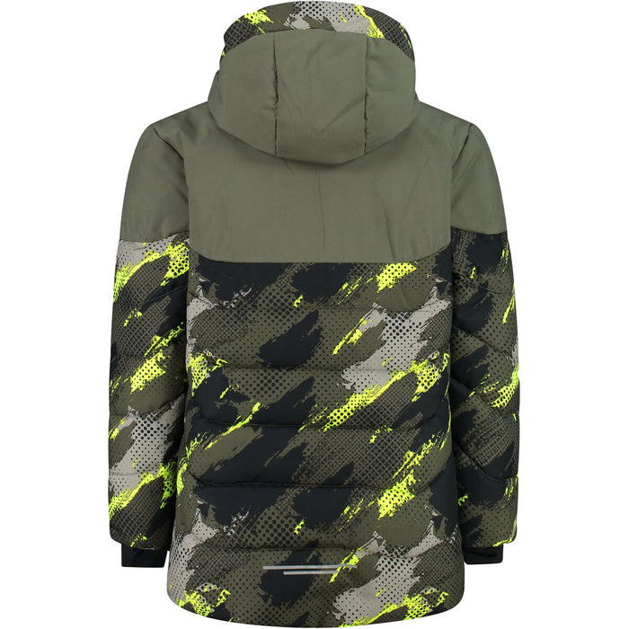 CMP Kid Long Jacket Fix Hood Jacket 01ZS Olive-Nero