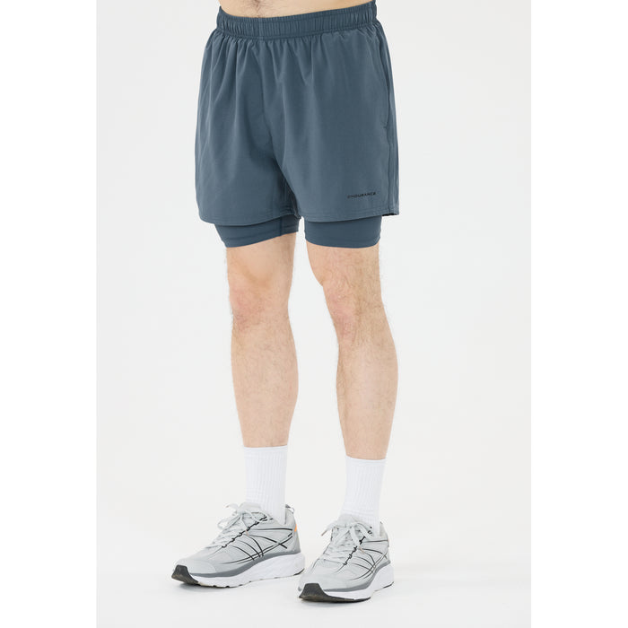 ENDURANCE Kros M 2-in-1 Shorts Shorts 2178 Orion Blue