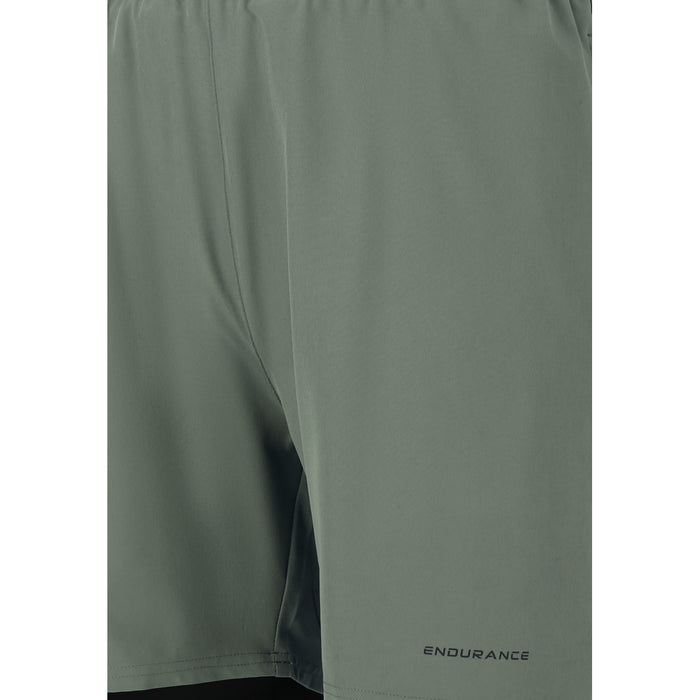 ENDURANCE Kros M 2-in-1 Shorts Shorts 3058 Balsam Green