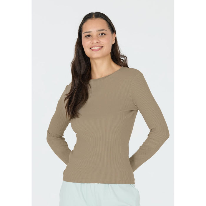 ATHLECIA Lankae W L/S Tee T-shirt 1072 Vintage Khaki